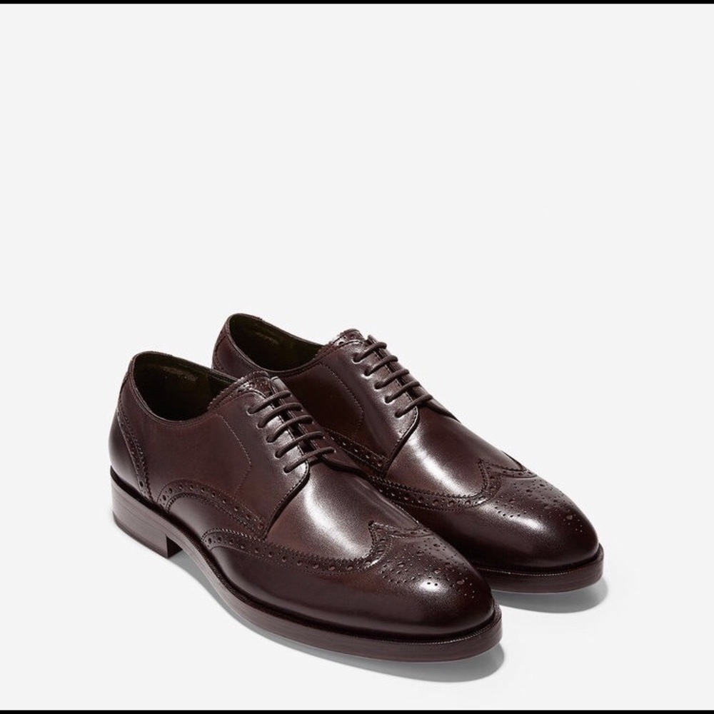 Cole Haan Mens Harrison Grand Short Wingtip Shoes